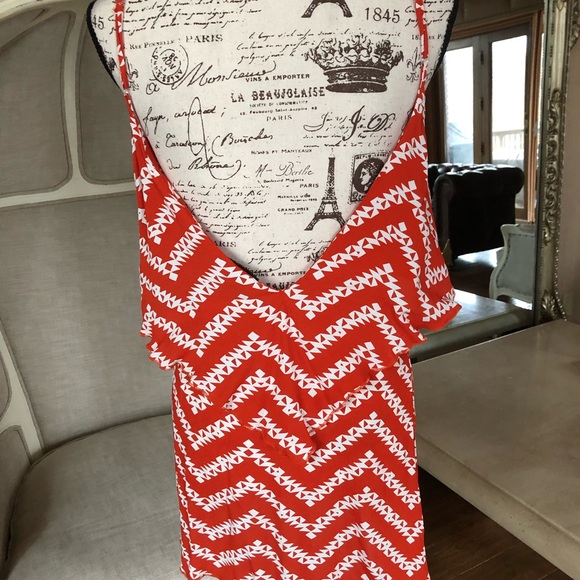 Summer short flowy spaghetti strap dress crepe - Picture 5 of 6